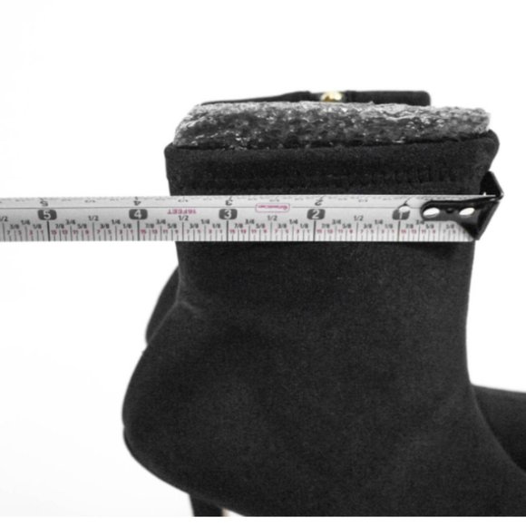 Good American Pointed Toe Stiletto Heeled Ankle Booties - Black - Picture 7 of 11